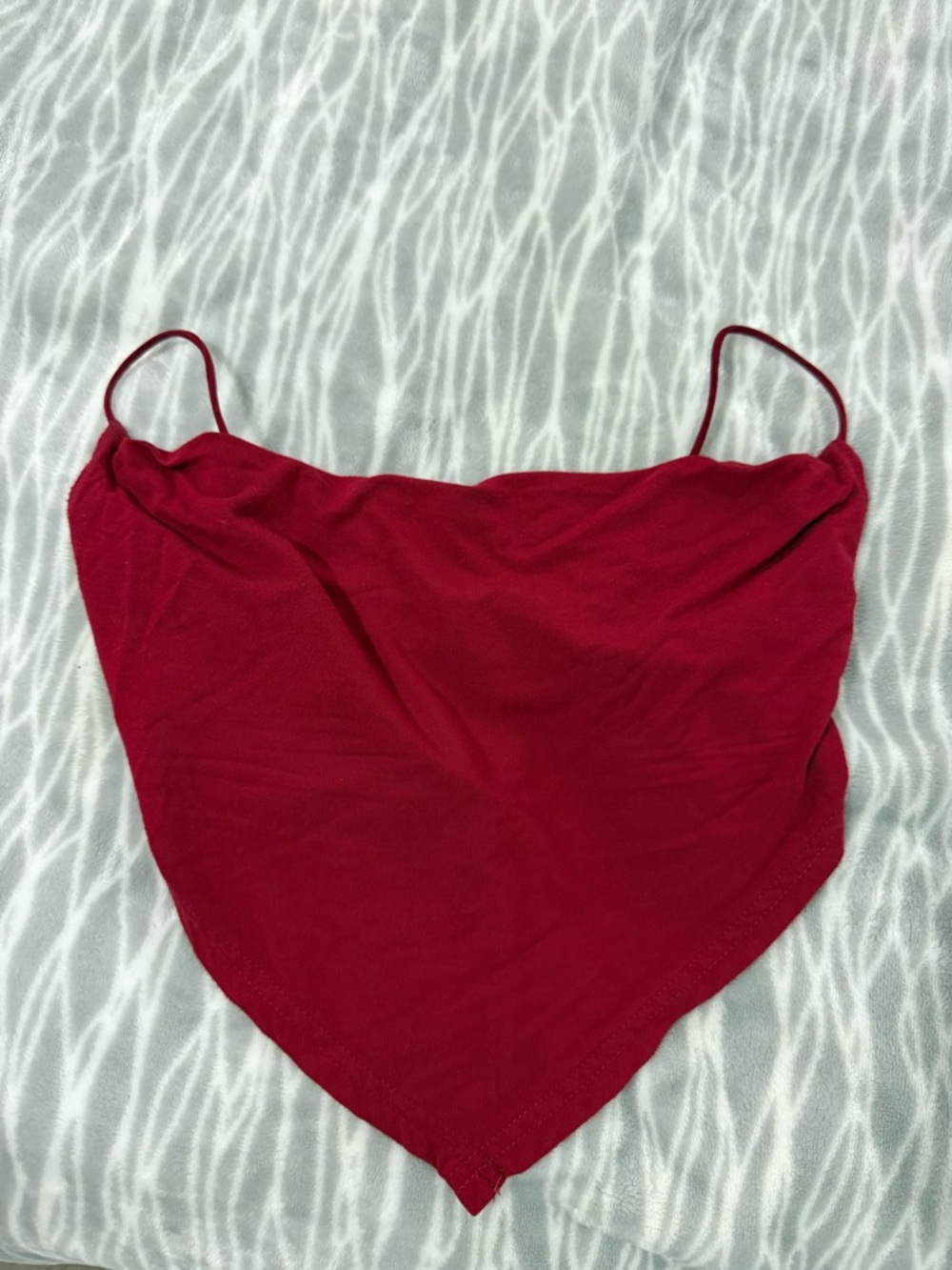 SHEIN Red Backless Crop Top